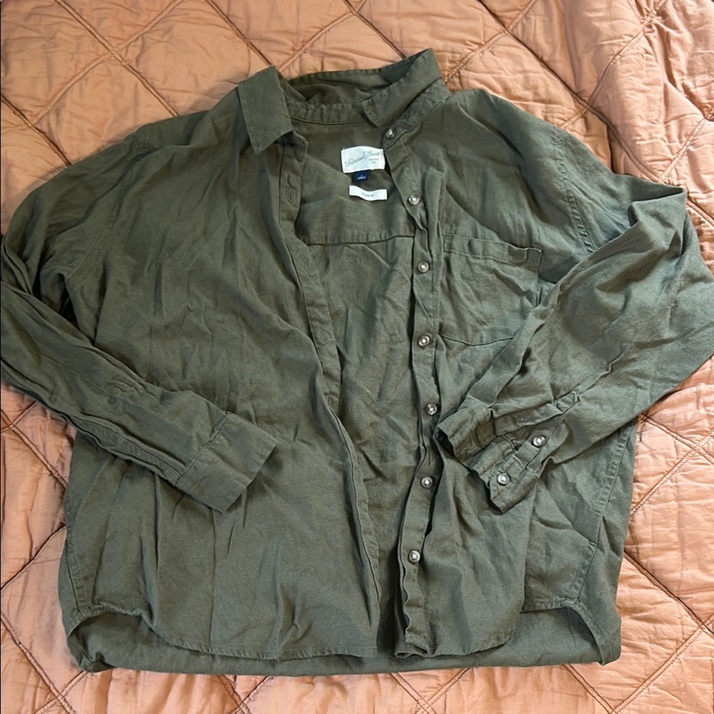 Universal Thread Green Lightweight Shirt Jacket